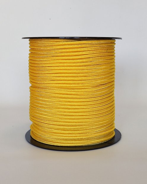 PES verstärktes Djembe-Seil 5 mm Sonnenblumengelb 100 m