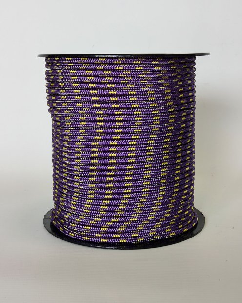 Ø5 mm Tau für Djembe Trommel (Violett / Sonnenblumengelb, 100 m) - Djembe Seil 