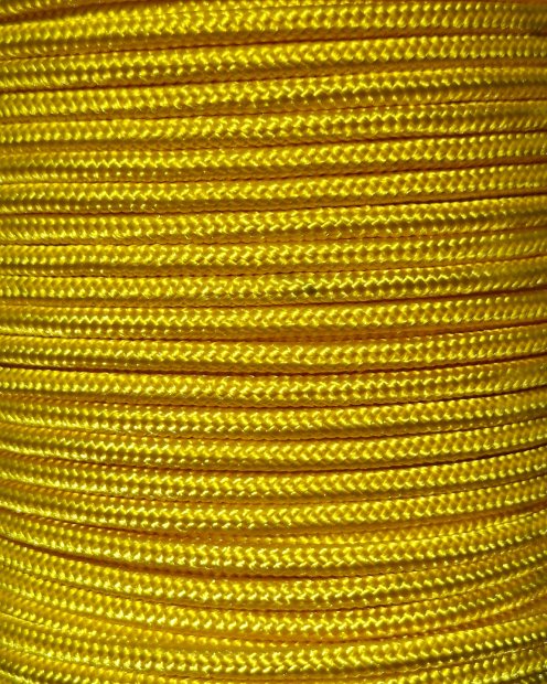 Deklassiertes PES verstärktes Djembe Trommel Seil 5 mm Sonnenblumengelb 100 m