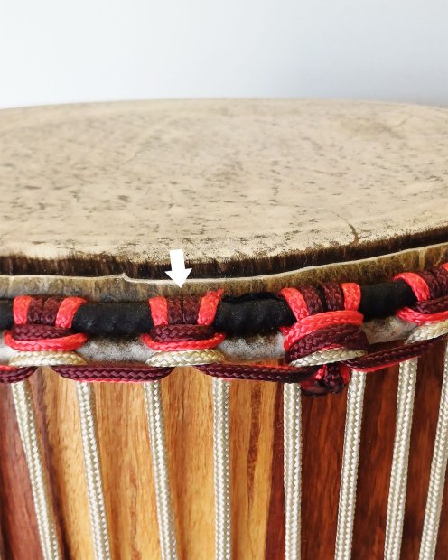 PES hohles Djembe-Seil 5 mm Bordeauxrot 20 m