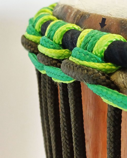 PES hohles Djembe-Seil 5 mm Grün 20 m