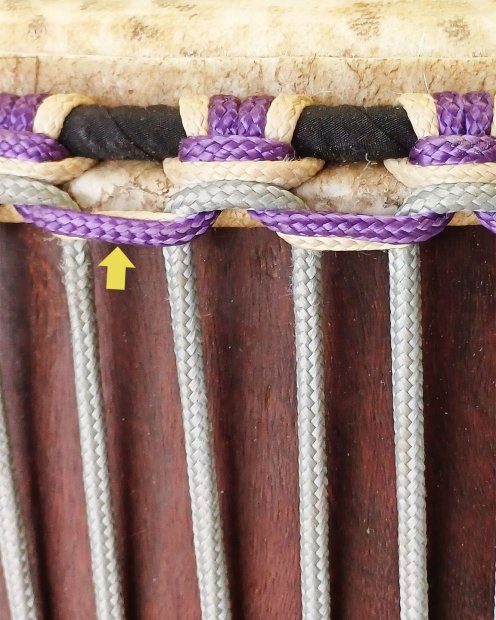 PES hohles Djembe-Seil 5 mm Violett 20 m