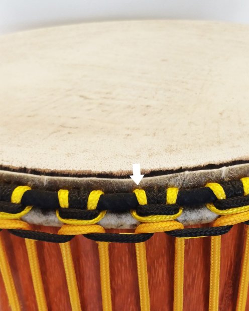 PES hohles Djembe-Seil 5 mm Gelb 20 m