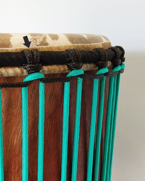 PES hohles Djembe Trommel Seil 5 mm Schwarz 20 m