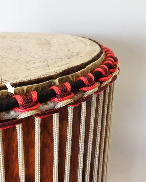 PES hohles Djembe-Seil 5 mm Rot 20 m