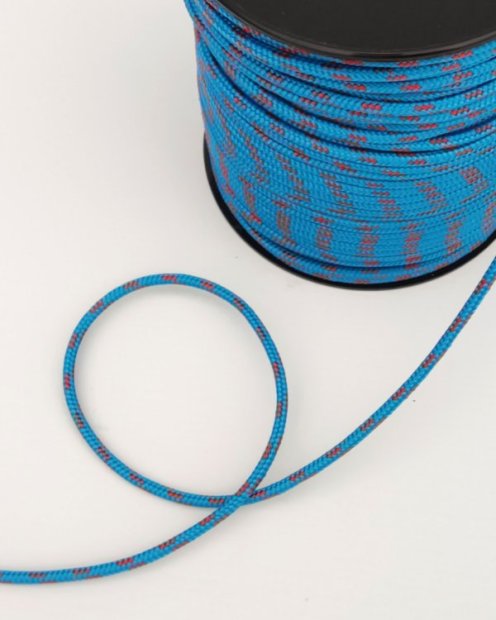 PES verstärktes Djembe Trommel Seil 4 mm Blau / Rot 100 m