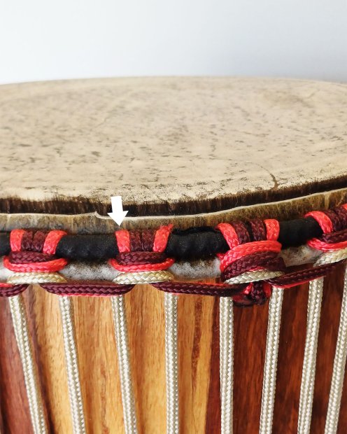 PES hohles Djembe-Seil 5 mm Rot 20 m