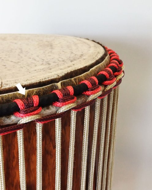 PES hohles Djembe-Seil 5 mm Bordeauxrot 20 m