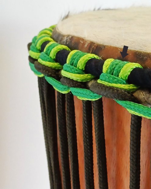 PES hohles Djembe-Seil 5 mm Grün 20 m