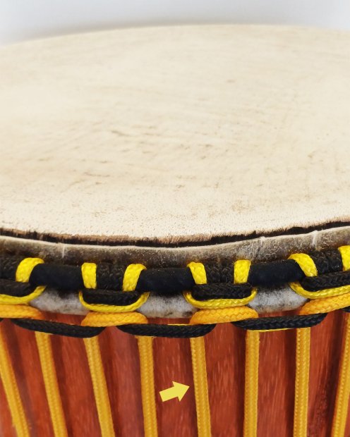 PES verstärktes Djembe Trommel Seil 5 mm Hellorange 100 m