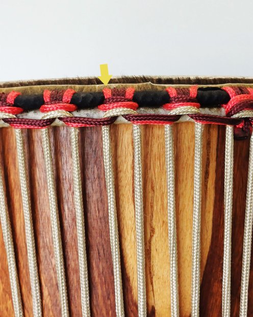 PES hohles Djembe-Seil 5 mm Rot 20 m