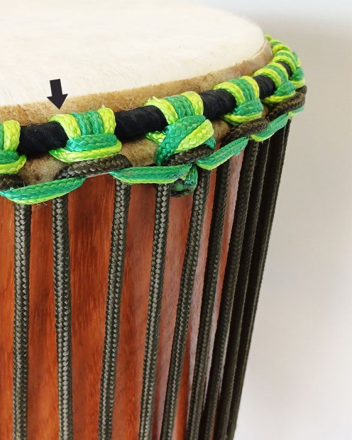 PES hohles Djembe-Seil 5 mm Neongrün 20 m