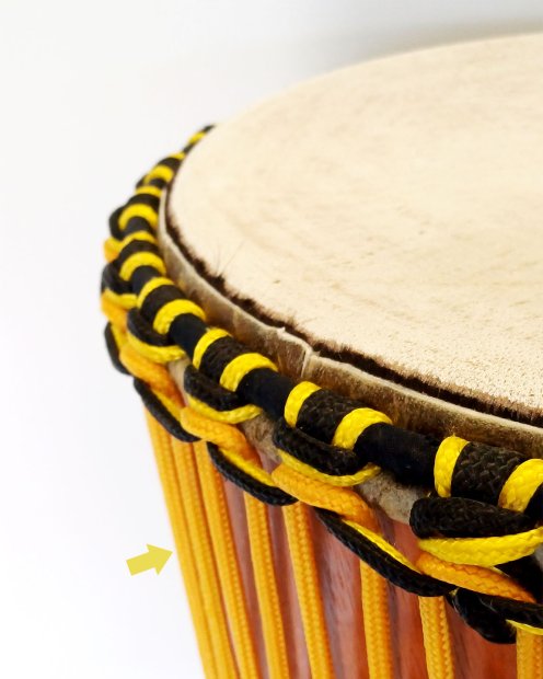 PES verstärktes Djembe Trommel Seil 5 mm Hellorange 100 m