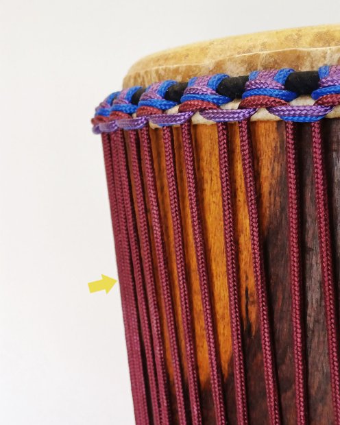 PES verstärktes Djembe Trommel Seil 5 mm Bordeauxrot 100 m