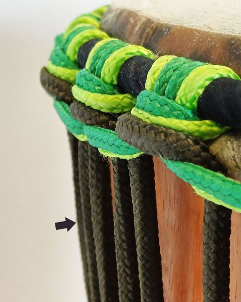 PES verstärktes Djembe Trommel Seil 5 mm Khaki 100 m
