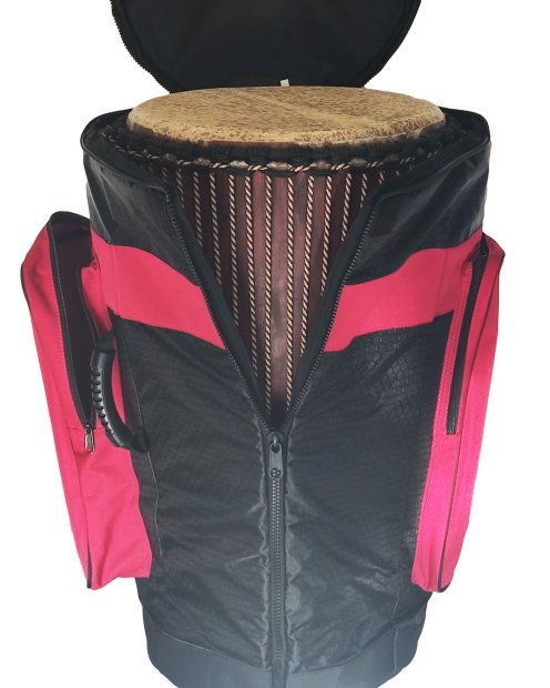 Percussion Africaine Premium Professionelle Djembe Tasche XL Rot
