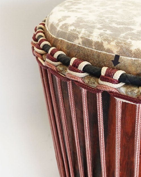 PES hohles Djembe-Seil 5 mm Bordeauxrot 100 m