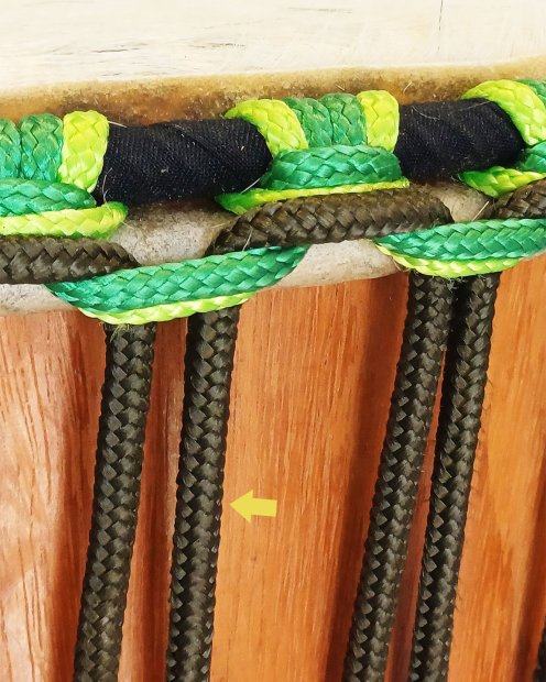 PES verstärktes Djembe Trommel Seil 5 mm Khaki 100 m