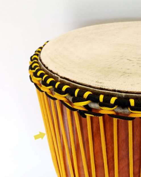 PES verstärktes Djembe Trommel Seil 5 mm Hellorange 100 m