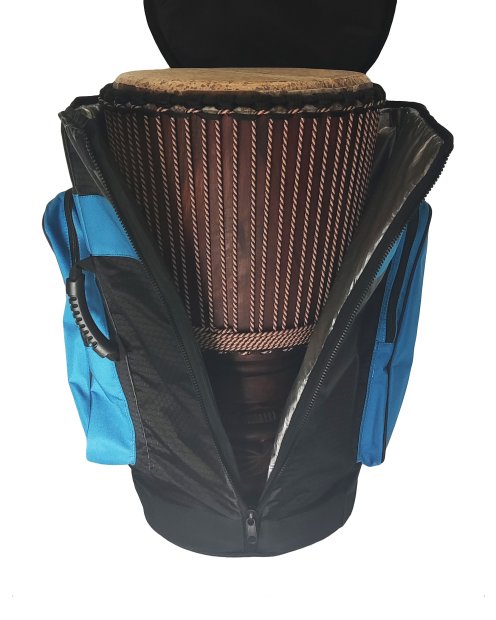 Percussion Africaine Premium Professionelle Djembe Tasche Blau XL