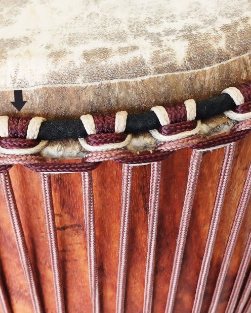 PES hohles Djembe-Seil 5 mm Bordeauxrot 20 m