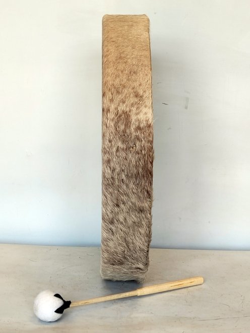 Schamanentrommeln Kuhfell mit Haaren 20″