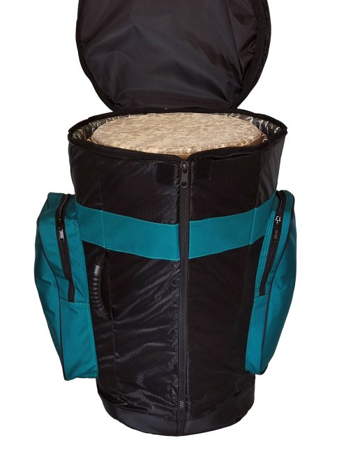 Percussion Africaine Premium Djembe Tasche XXL Türkisblau