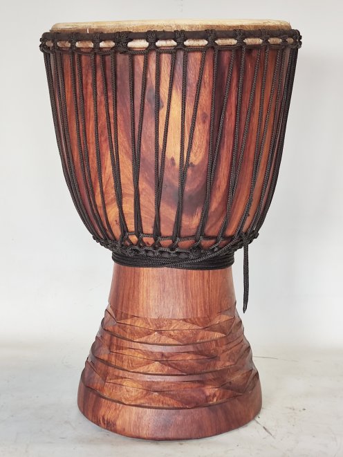 Djembe kaufen - Große Lenke Djembe trommel aus Rosenholz