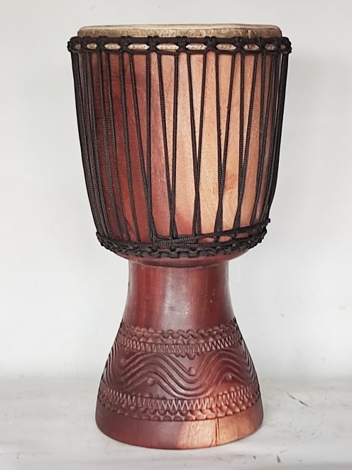 Djembe kaufen - Große Mahagoni Djembe Trommel aus Mali