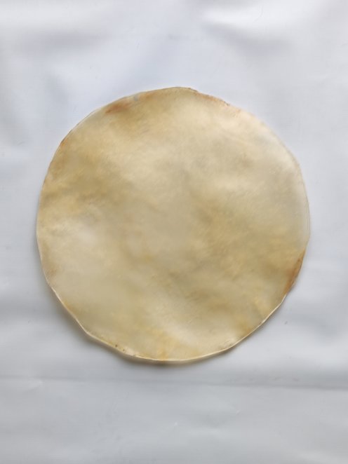 Kleines dickes Rinderfell, Büffelfell, Stierfell oder Kuhfell ohne Haar für Djembe Trommel Percussion