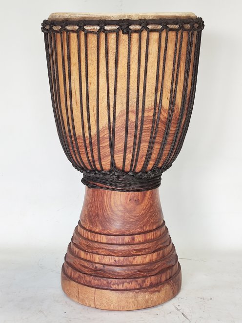 Djembe kaufen - Große Lenke Djembe trommel aus Rosenholz