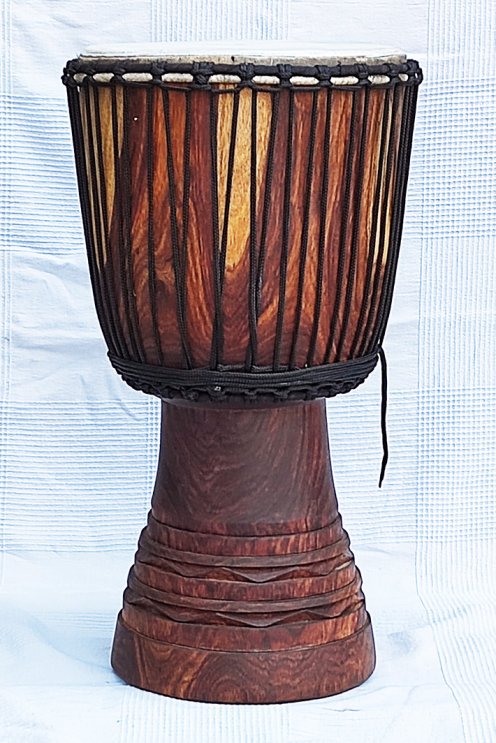 Djembe kaufen - Große Lenke Djembe trommel aus Rosenholz