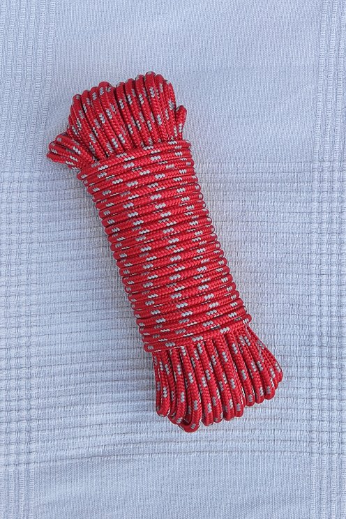 5 mm Tau (rot / grau) - 20 m Djembe Trommel Seil