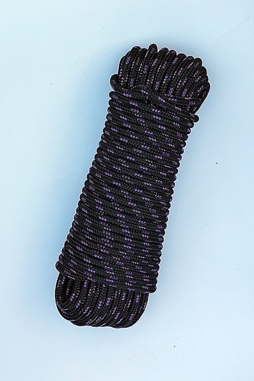 PES verstärktes Djembe Trommel Seil 5 mm Schwarz / Violett 20 m