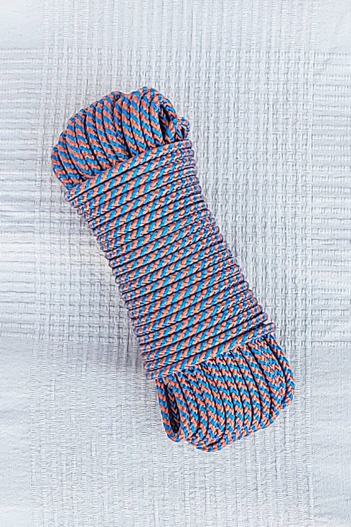 PES verstärktes Djembe Trommel Seil 5 mm Diagonale Blau / Kupfer 20 m