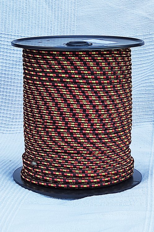 6 mm Tau (dreifarbig, rot / gelb / rot) - 100 m Djembe Trommel Seil