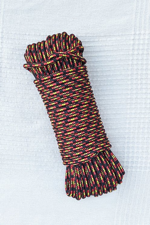 PES verstärktes Djembe Trommel Seil 4 mm Schwarz / Spanien 10 m