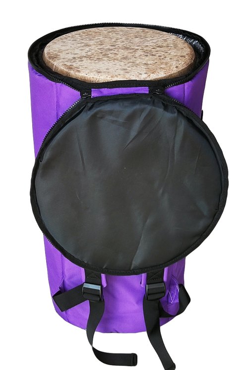 Percussion Africaine hohe Qualität Djembe Tasche L violett