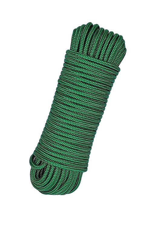 Geflochtenes Tau mit Kern Ø5 mm Wiesengrün 20 m - Djembe Trommel Seil