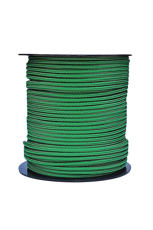 Geflochtenes Tau mit Kern Ø5 mm Wiesengrün 100 m - Djembe Trommel Seil