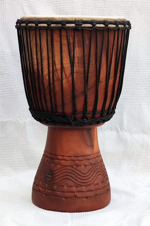 Djembe kaufen - Große Mahagoni Djembe Trommel aus Mali