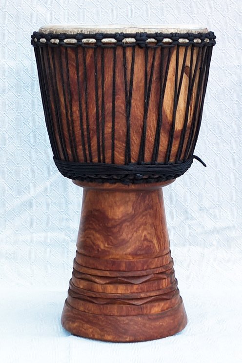 Djembe kaufen - Große Lenke Djembe trommel aus Rosenholz