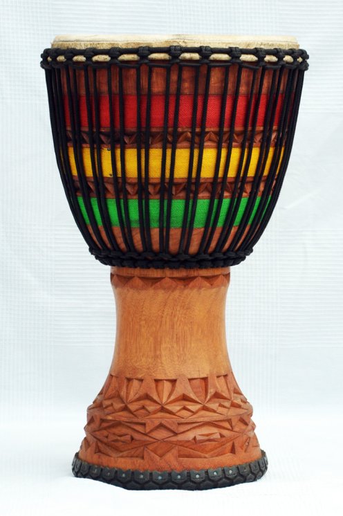 Profi Djembe kaufen - Große Lenke Djembe Trommel aus Guinea