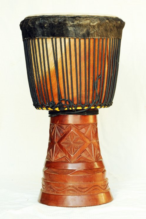 Große Djembe aus Guinea - Oberklasse Djembe Trommel
