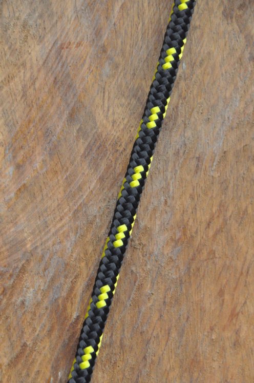 Ø6 mm schwarzes / neon-gelbes vorgerecktes Tau für Djembe Trommel - Djembe Seil