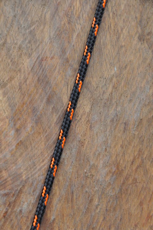 Ø4 mm schwarzes / neon-oranges vorgerecktes Tau für Djembe Trommel - Djembe Seil