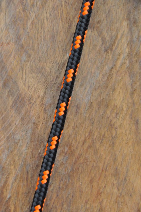 Ø6 mm schwarzes / neon-oranges vorgerecktes Tau für Djembe Trommel - Djembe Seil