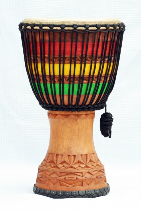 Profi Djembe kaufen - Große Lenke Djembe Trommel aus Guinea