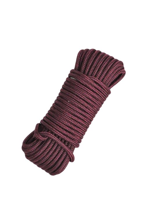 PES verstärktes Djembe Trommel Seil 4 mm Bordeauxrot 10 m