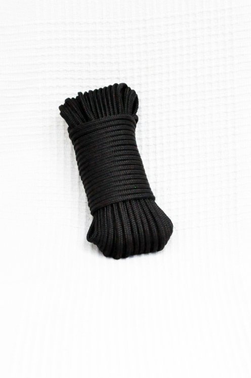 PES verstärktes Djembe Trommel Seil 4 mm Schwarz 10 m